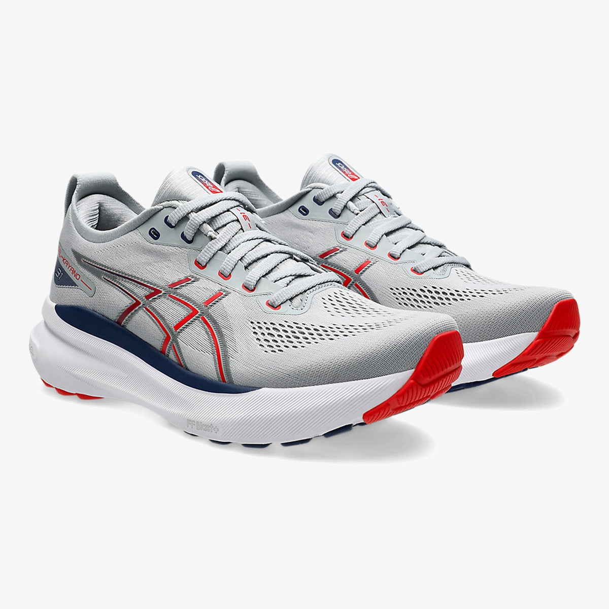 fiery red asics runner - Side product view