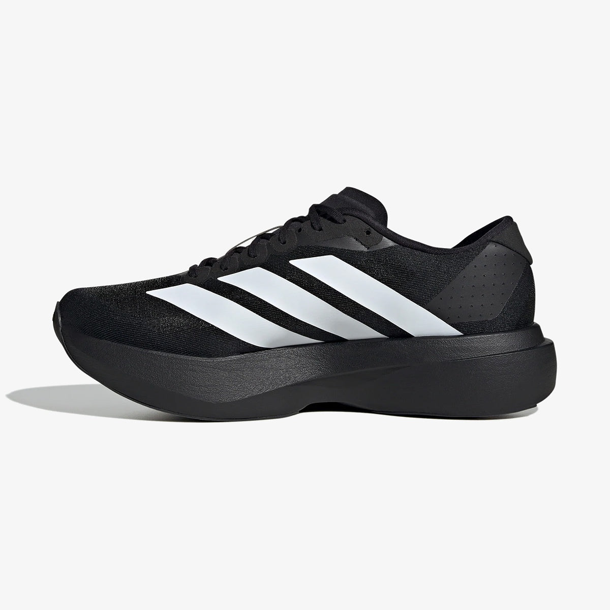 adizero evo sl black white - Black and white Adizero Evo SL sneaker with oversized white three-stripes