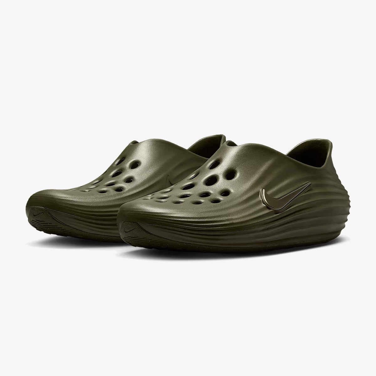 medium olive recovery shoe - Side product view