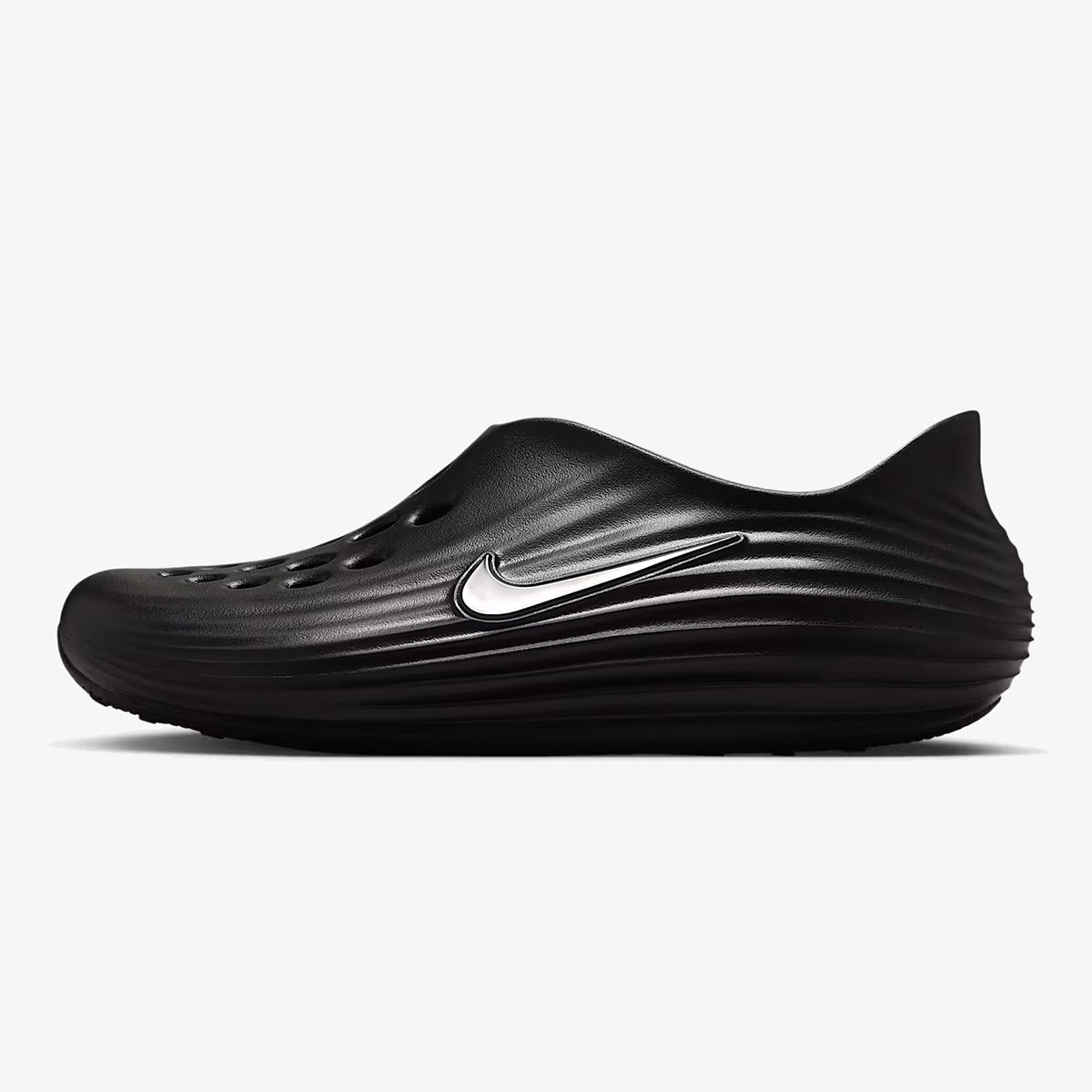 reactx recovery shoe - Triple Black ReactX recovery slip-on with molded foam and ventilation holes