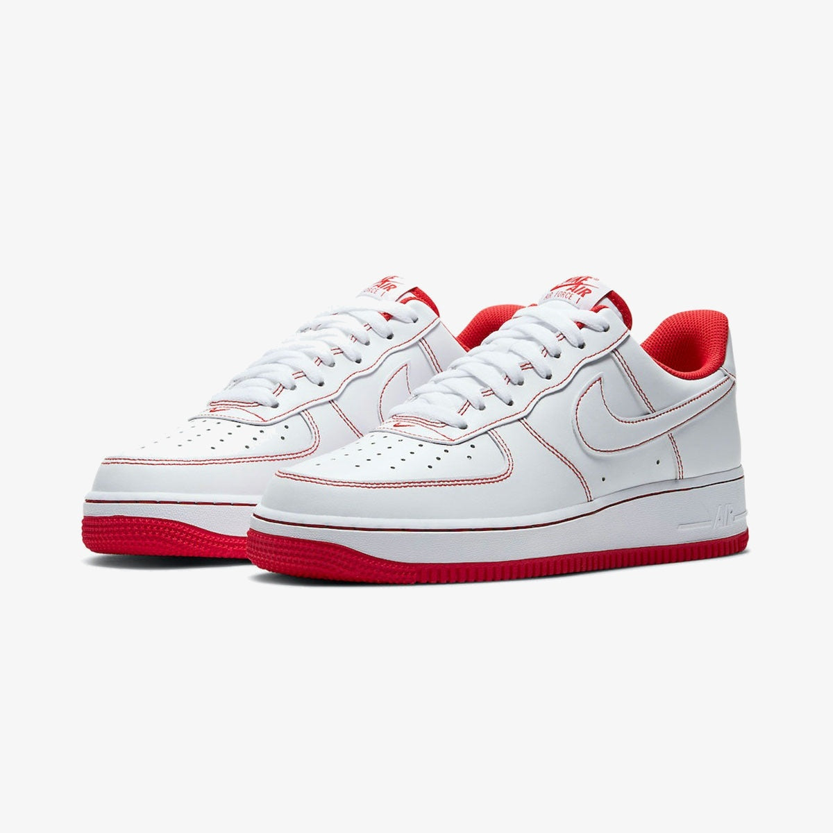 Nike Air Force 1 ’07 ‘Contrast Stitch – White University Red’