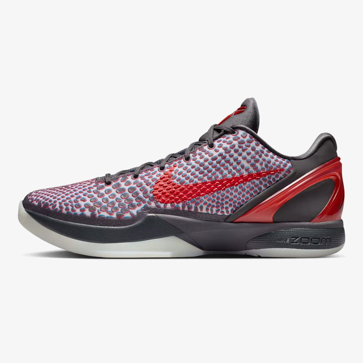 kobe 6 protro 3d all-star - Dark Grey Kobe 6 Protro sneaker with red and blue 3D-style details