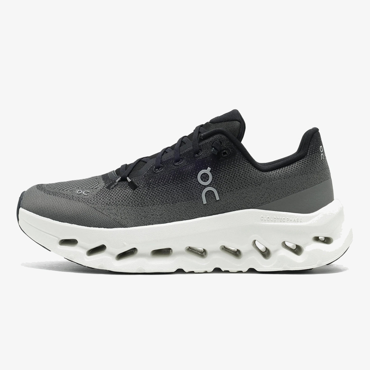 men's cloudtilt sneaker - Men's black and asphalt Cloudtilt sneaker with a lightweight mesh upper and cushioned sole.