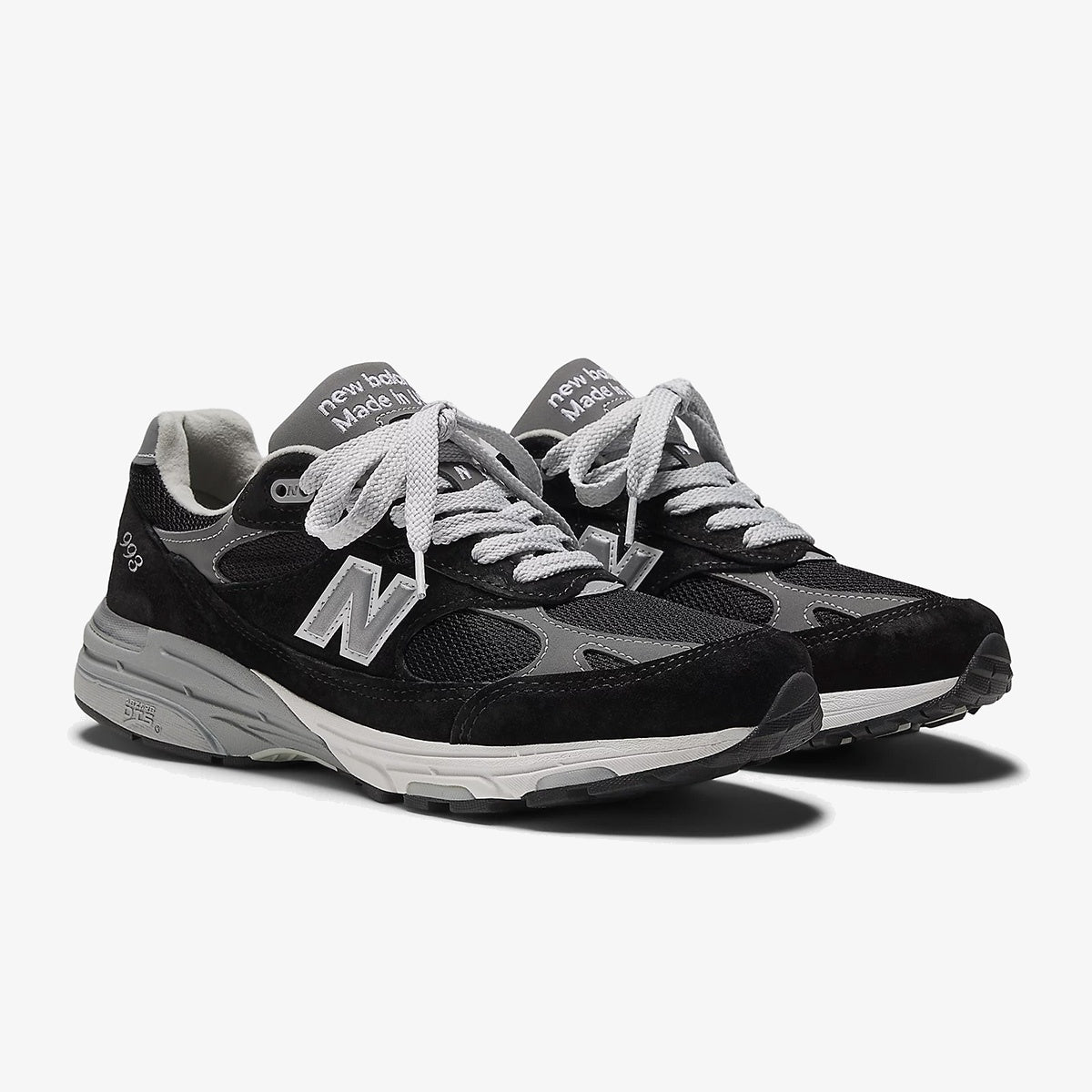 new balance 993 black white - Side product view