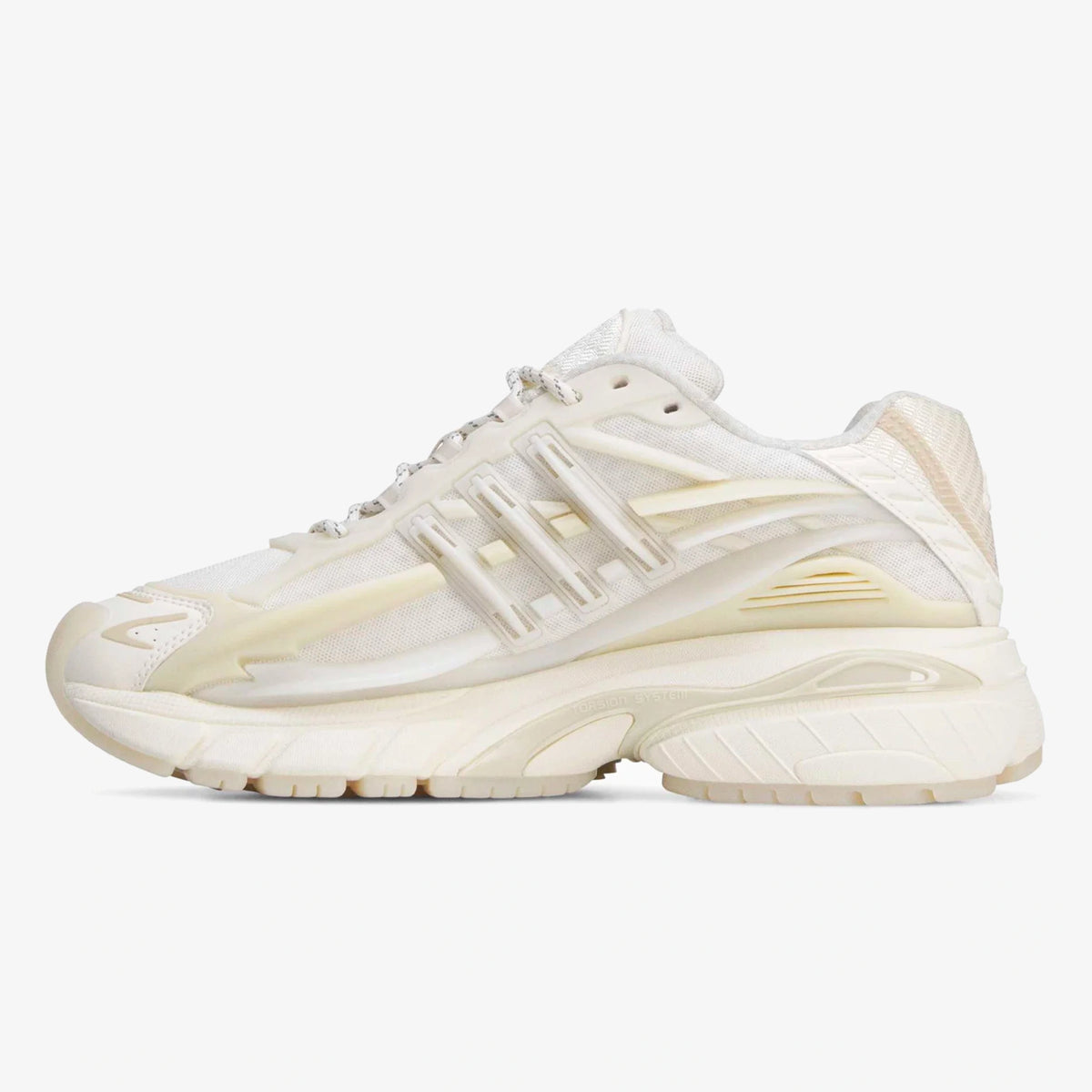 adistar jellyfish triple white - Triple White Adistar sneaker with layered mesh and an exoskeletal TPU cage