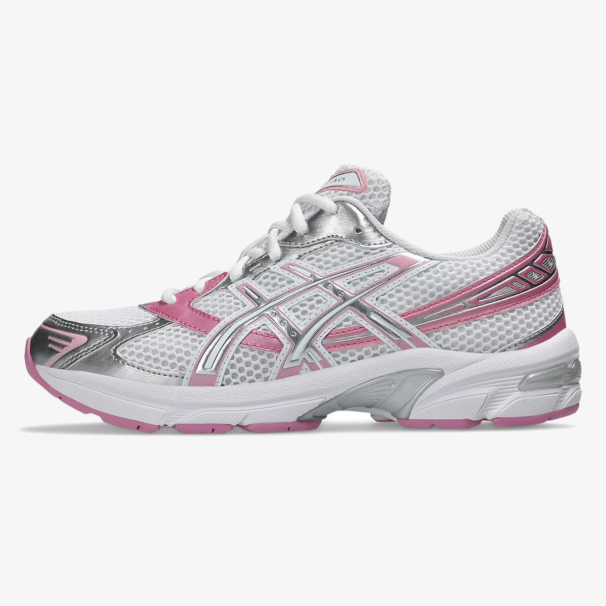 women's gel-1130 - White Silver Pink women’s GEL-1130 sneaker with mesh upper and soft pink overlays