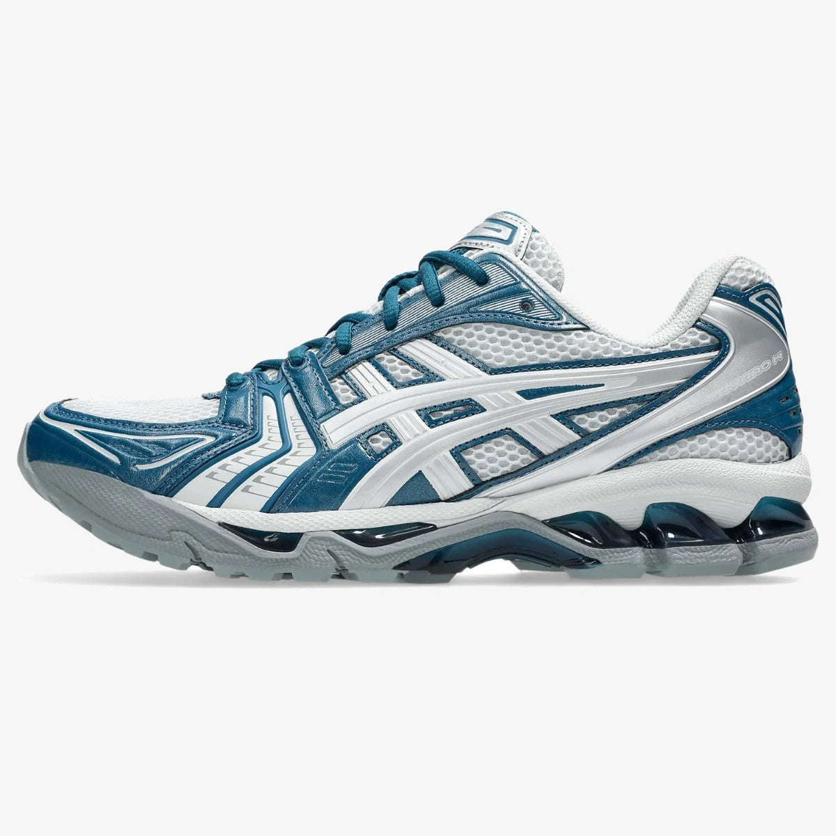 asics kayano 14 glacier grey - Glacier Grey and Pure Silver ASICS Kayano 14 sneaker side view