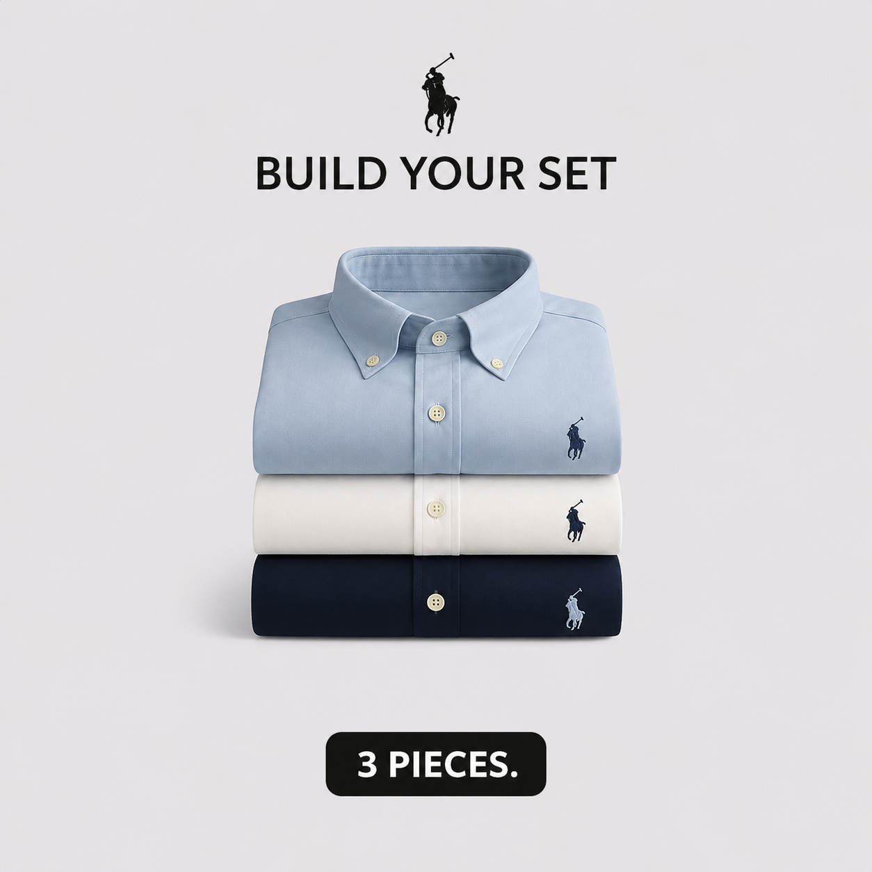 3-Piece Premium Dress Shirt Set