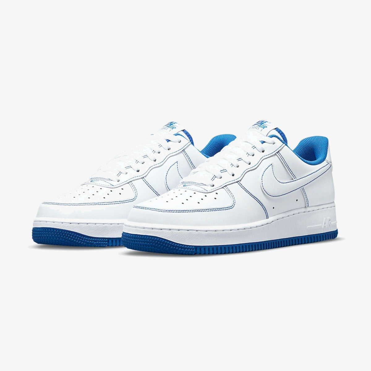 Nike Air Force 1 ’07 ‘Contrast Stitch – White Game Royal’