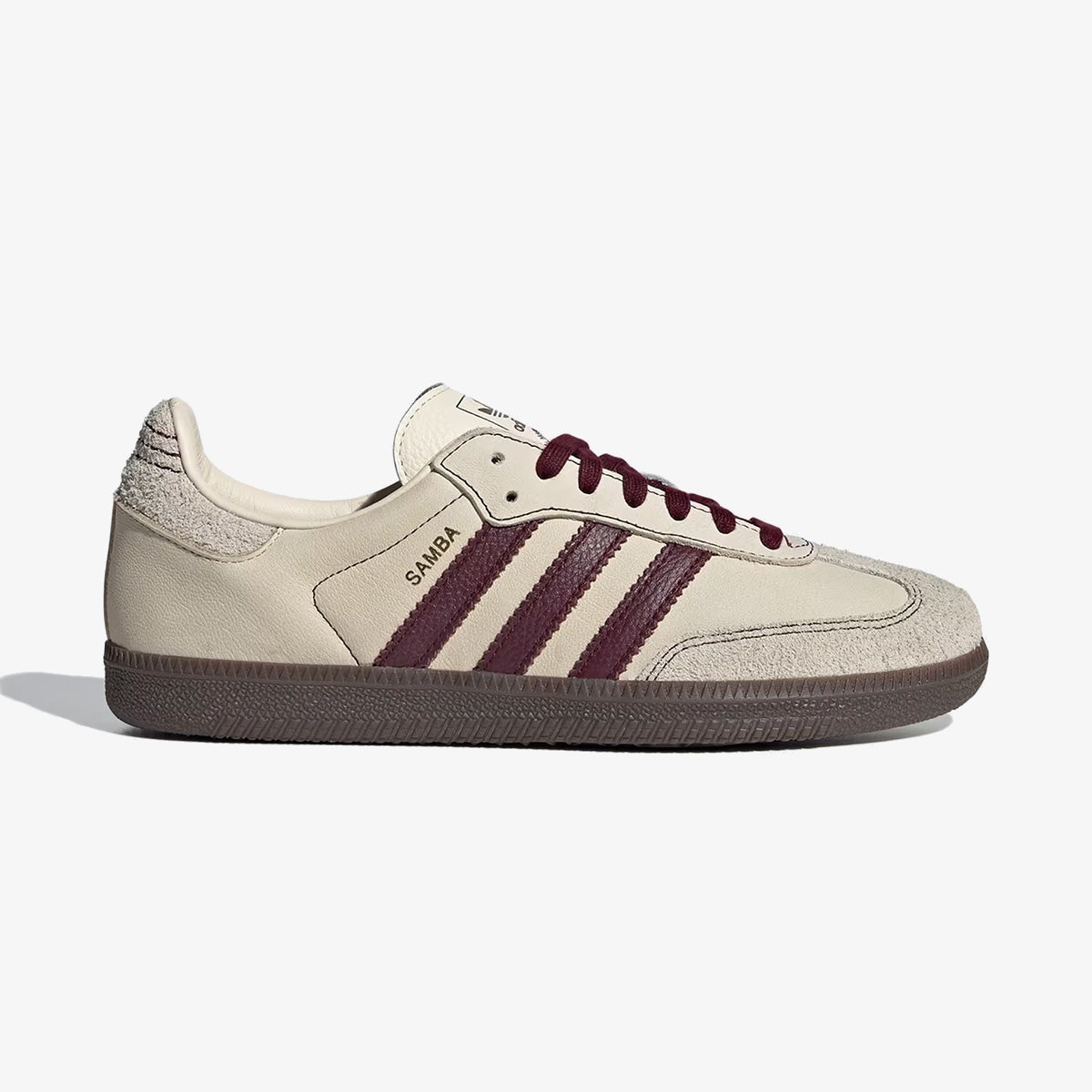 Wmns Adidas Samba OG ‘Wonder White Maroon’