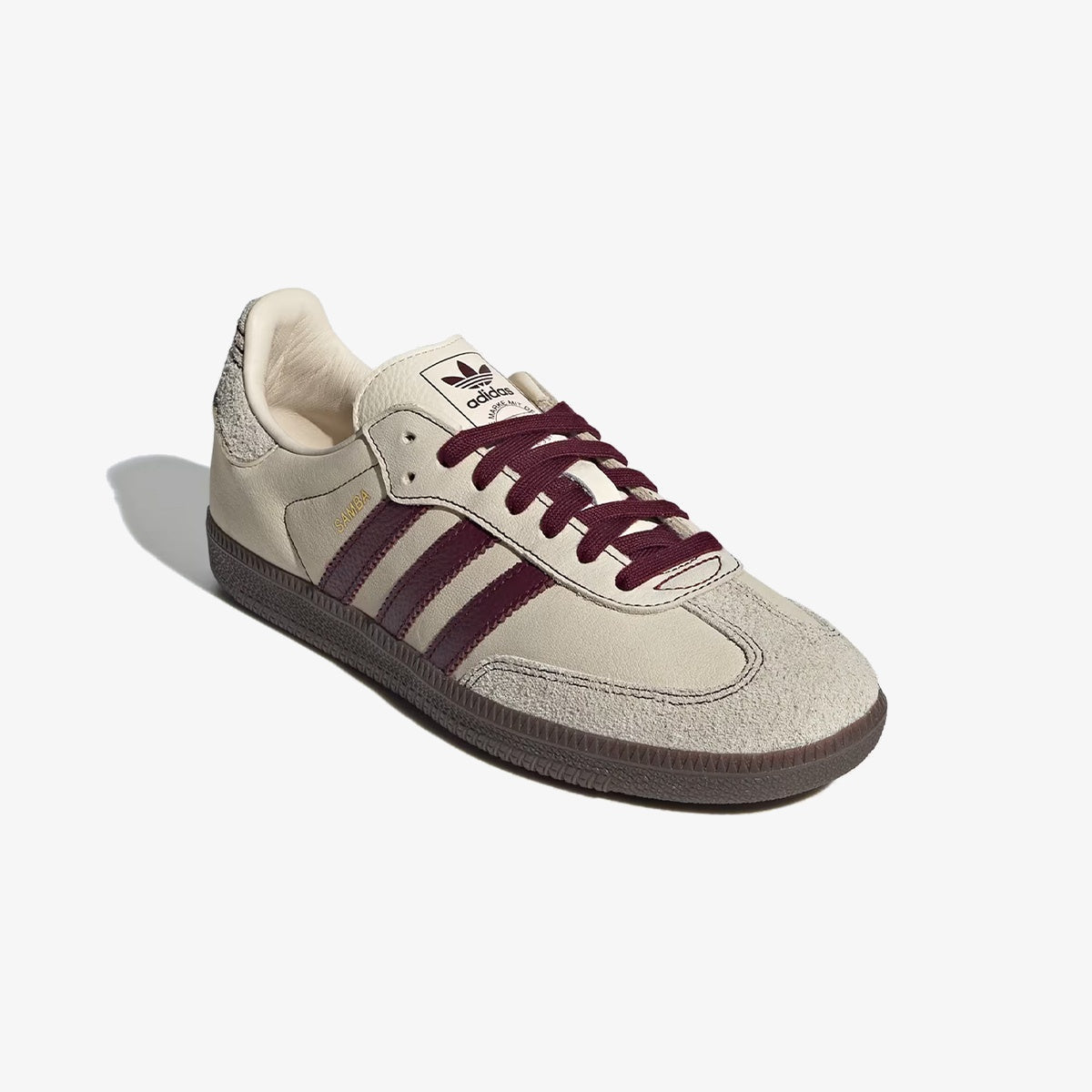 Wmns Adidas Samba OG ‘Wonder White Maroon’