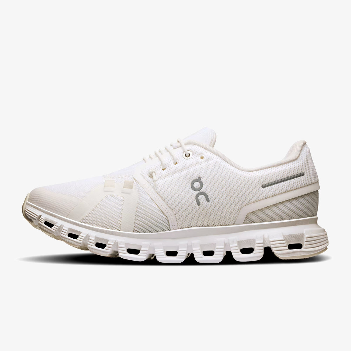 women’s cloud 6 triple white - Women’s Triple White Cloud 6 sneaker with white upper and CloudTec sole