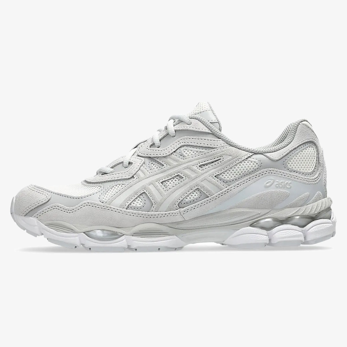 Cream and Cloud Grey Gel-NYC sneaker with layered neutral upper