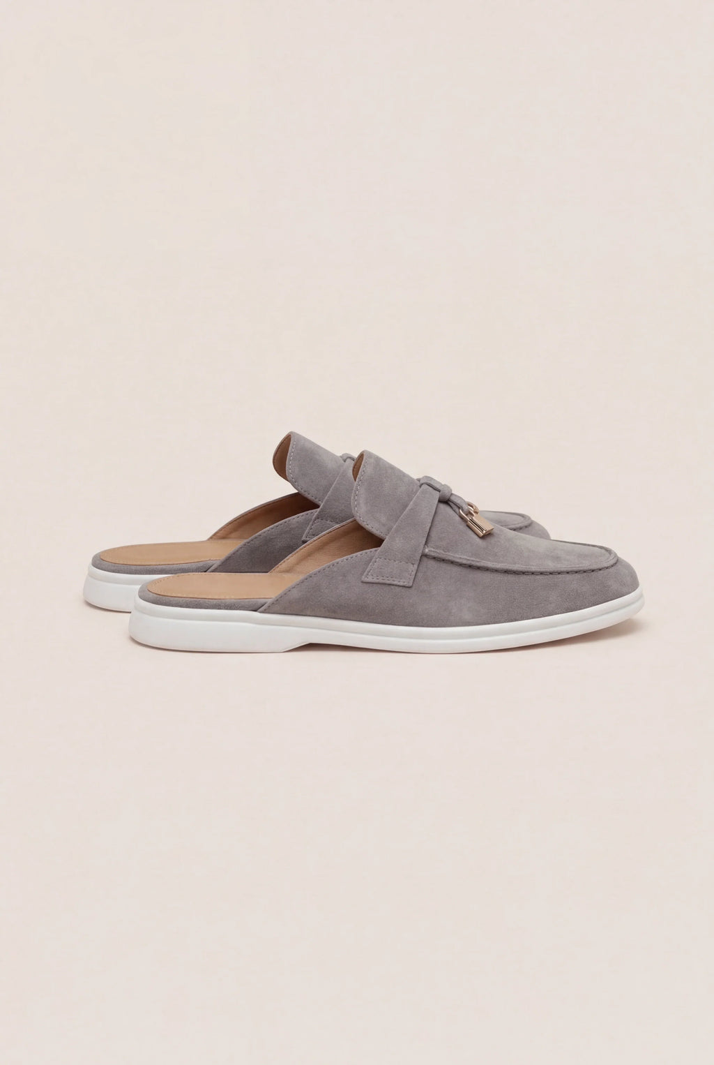 Suède Light Grey Explorer Mule