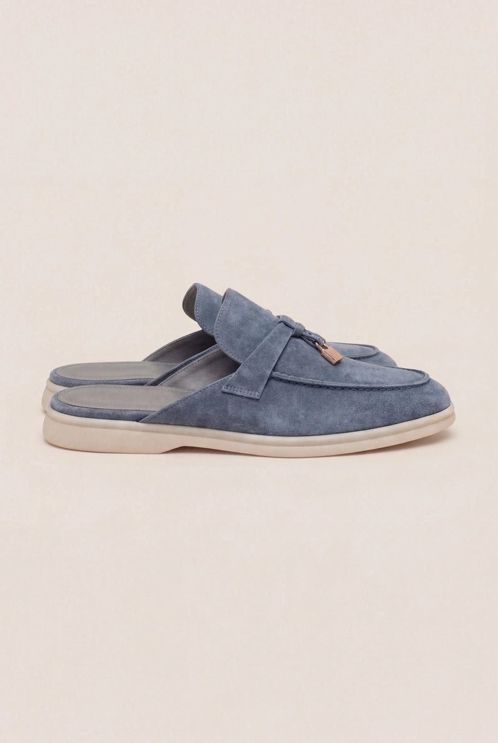 Suède Blue Grey Explorer Mule
