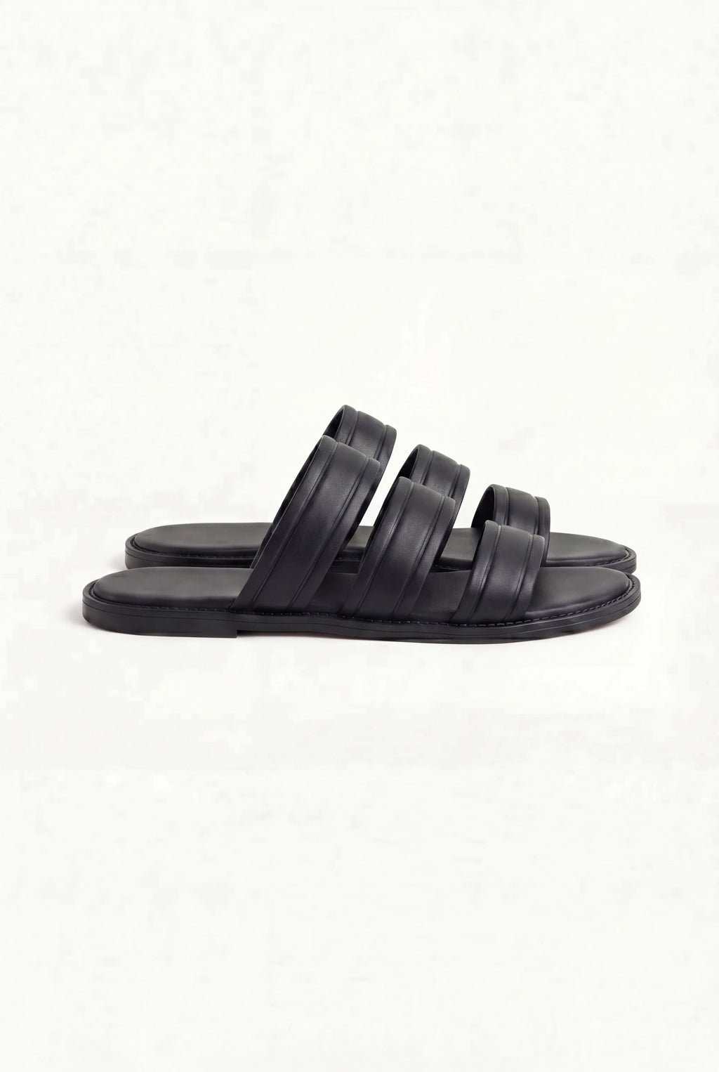 Black Urban Sandal Calf Leather