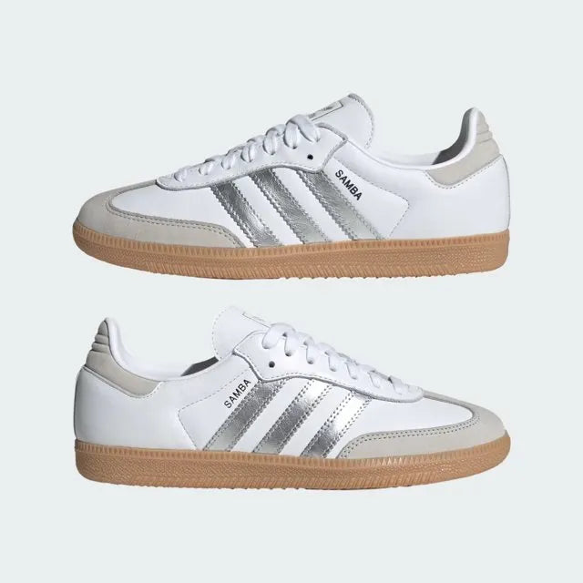 AD Samba OG Women's Cloud White Silver Metallic