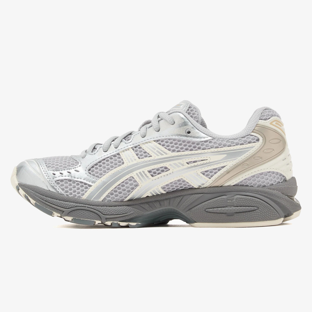 asics kayano 14 concrete - Concrete and Pure Silver ASICS Kayano 14 sneaker side view