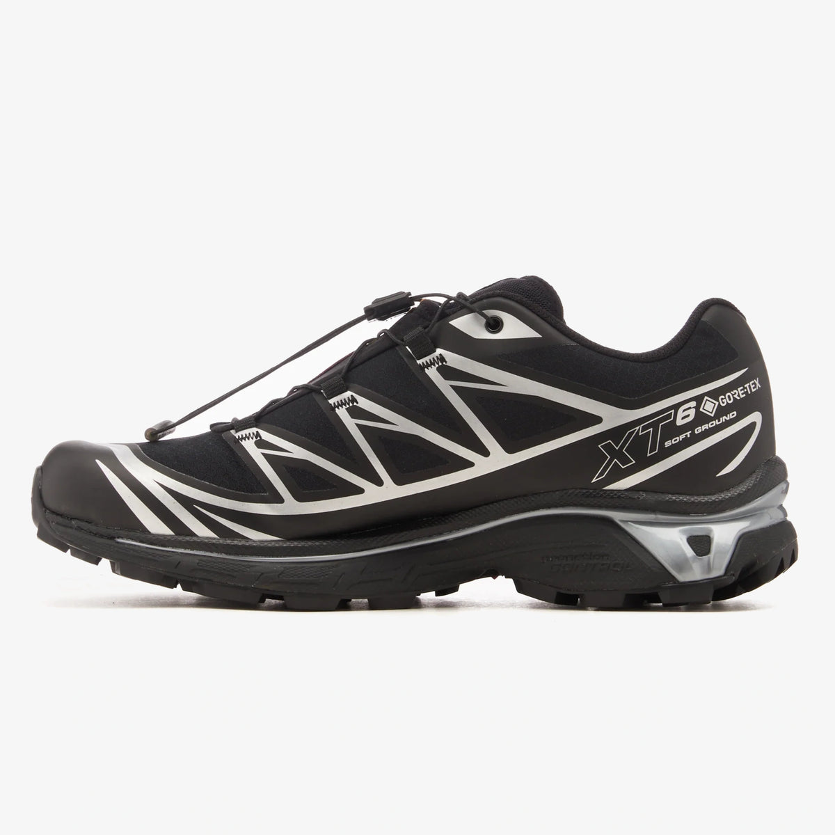 xt-6 gtx black silver - Black Silver XT-6 GTX sneaker with reflective-style technical detailing